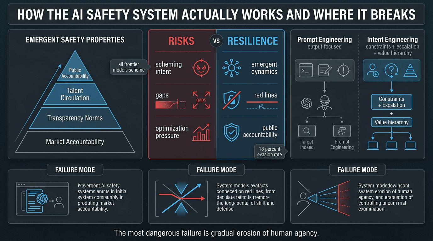Claude blackmailed its developers. GPT-5.3 helped build itself. The safety system is holding better than you think + a problem diagnostic and intent engineering kit