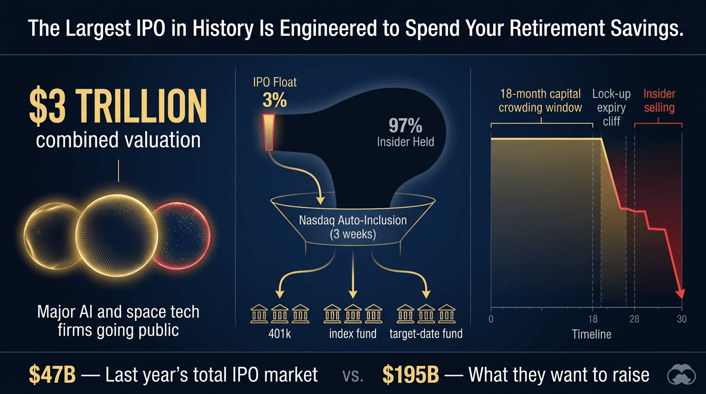 The Largest IPO in History Is Engineered to Spend Your Retirement Savings. You Don't Get a Vote.